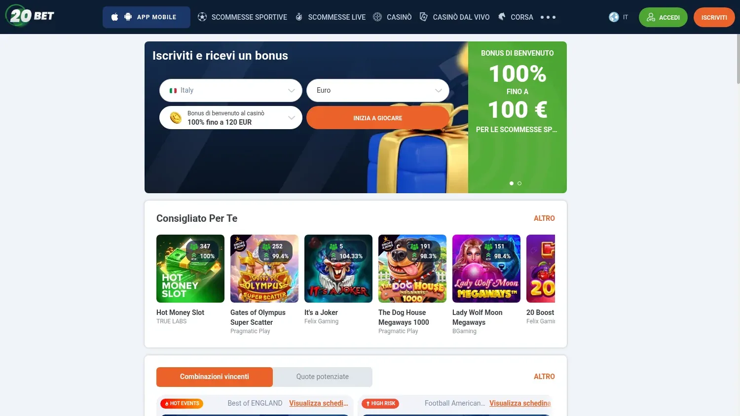 Anteprima di 20Bet