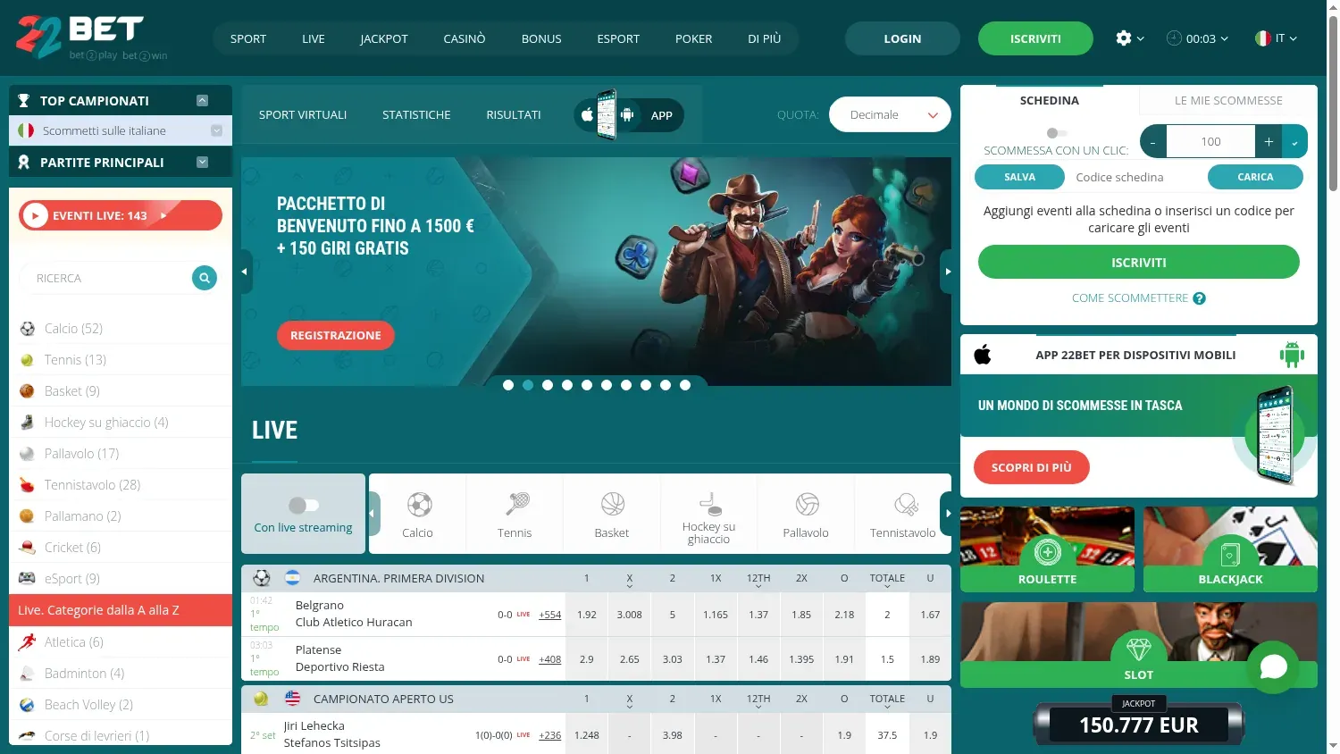 Anteprima di 22bet
