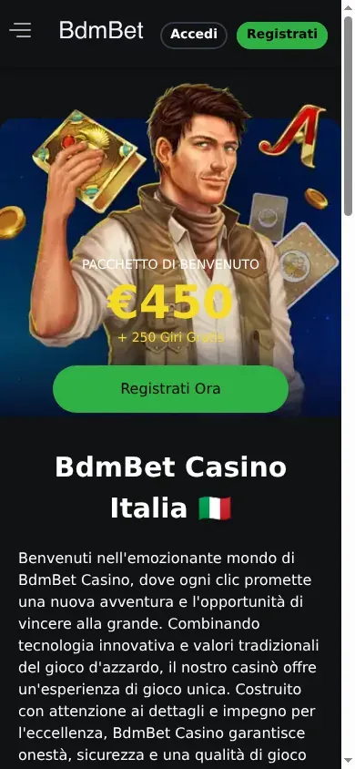 Anteprima mobile di BDM Bet