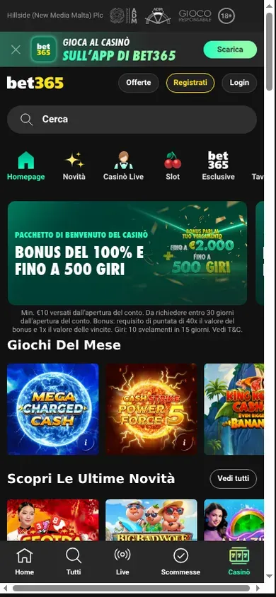 Anteprima mobile di bet365