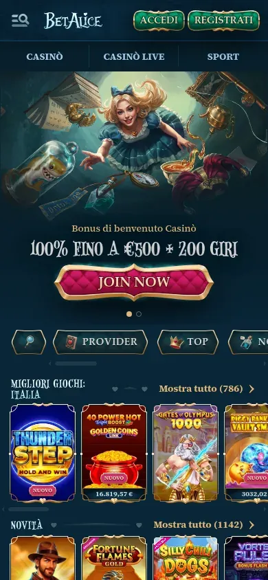 Anteprima mobile di BetAlice