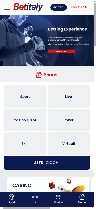 Anteprima mobile di Betitaly