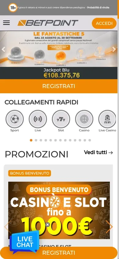 Anteprima mobile di BetPoint