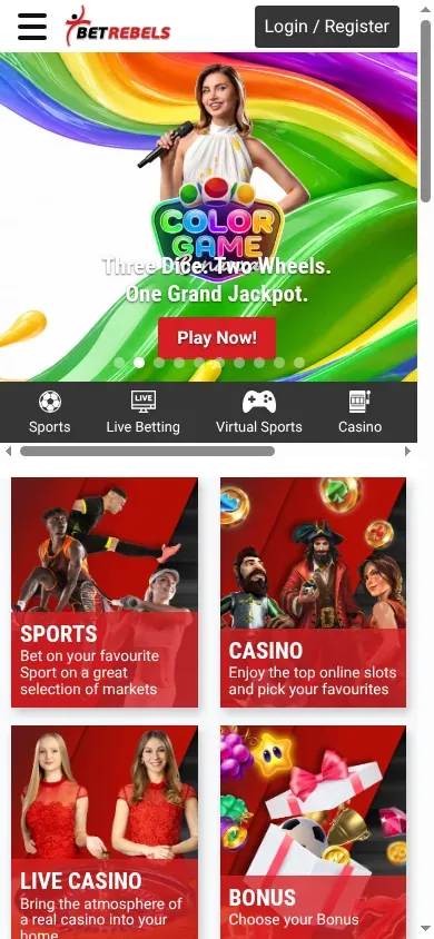 Anteprima mobile di BetRebels