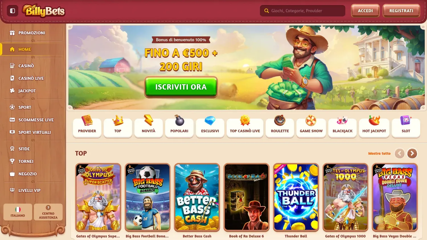 Anteprima di BillyBets