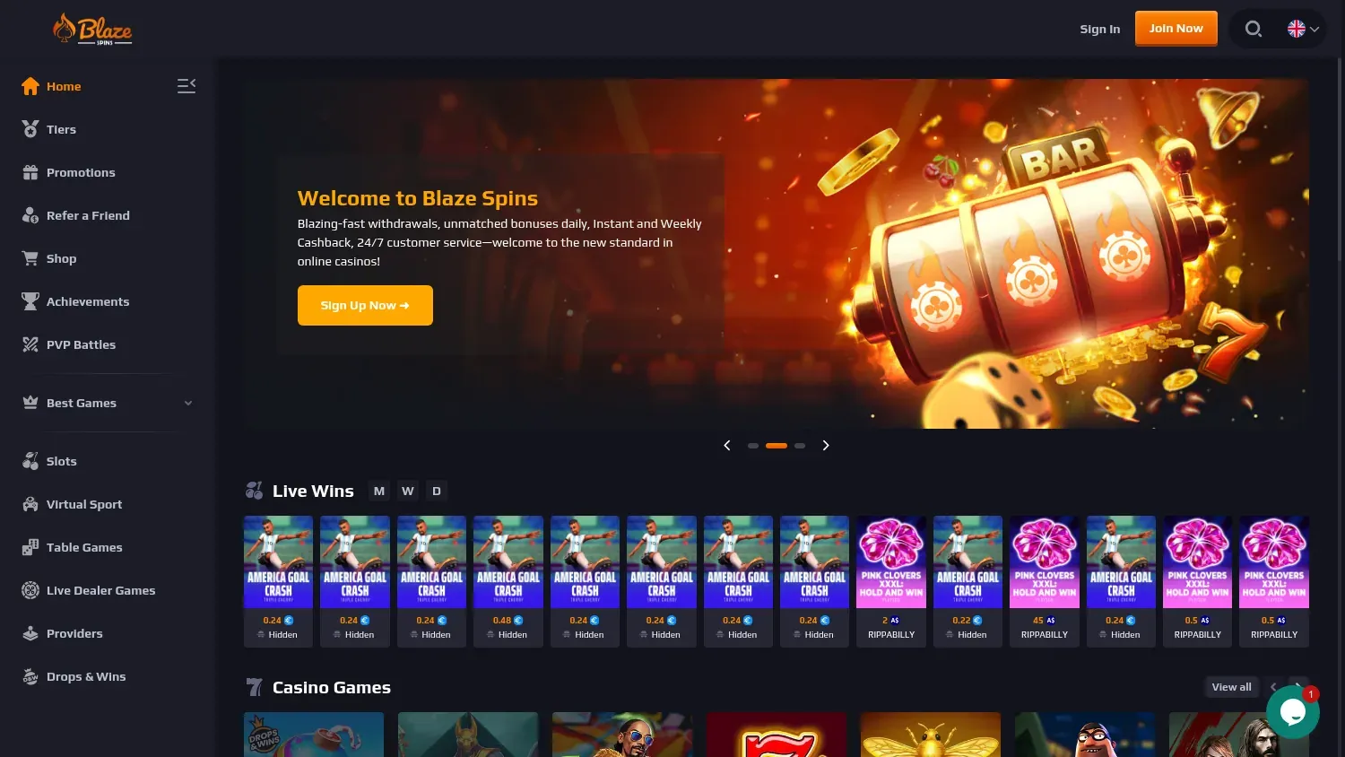 Anteprima di Blaze Spins