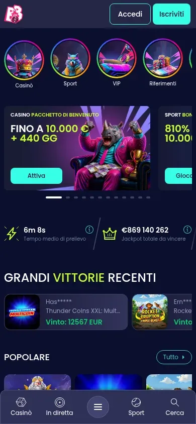 Anteprima mobile di Booms.bet