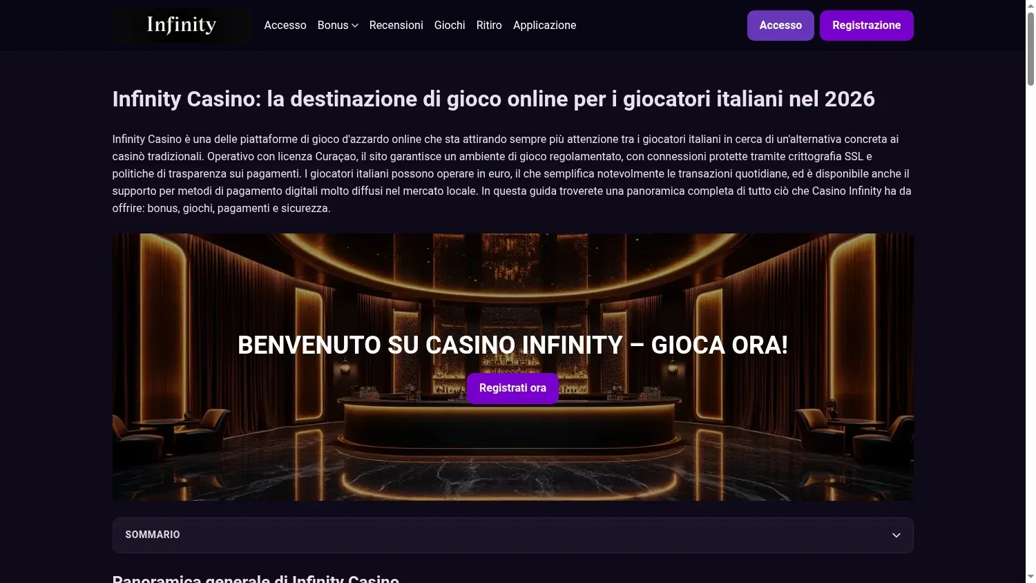 Anteprima di CasinoInfinity