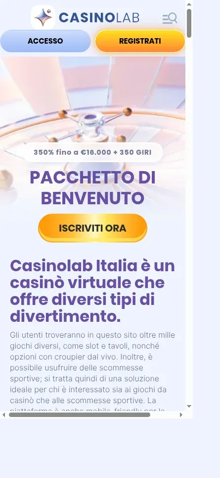 Anteprima mobile di Casino Lab