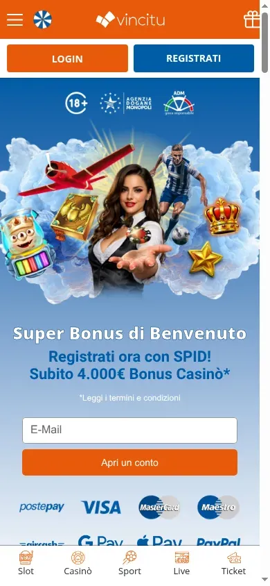 Anteprima mobile di Vincitu