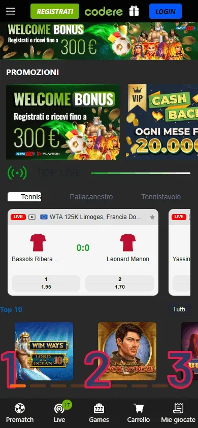 Anteprima mobile di Codere