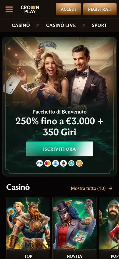 Anteprima mobile di CrownPlay