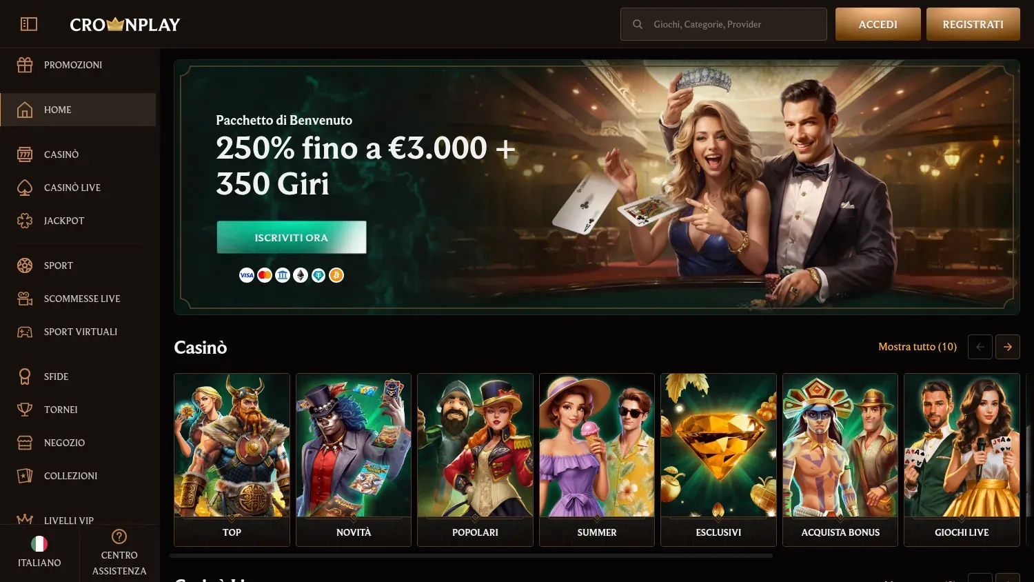 Anteprima di CrownPlay