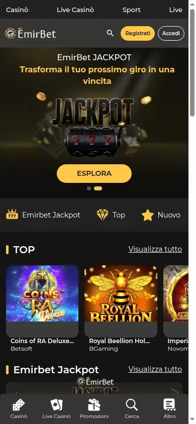 Anteprima mobile di EmirBet