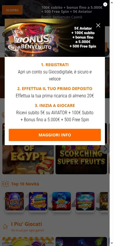 Anteprima mobile di Gioco Digitale