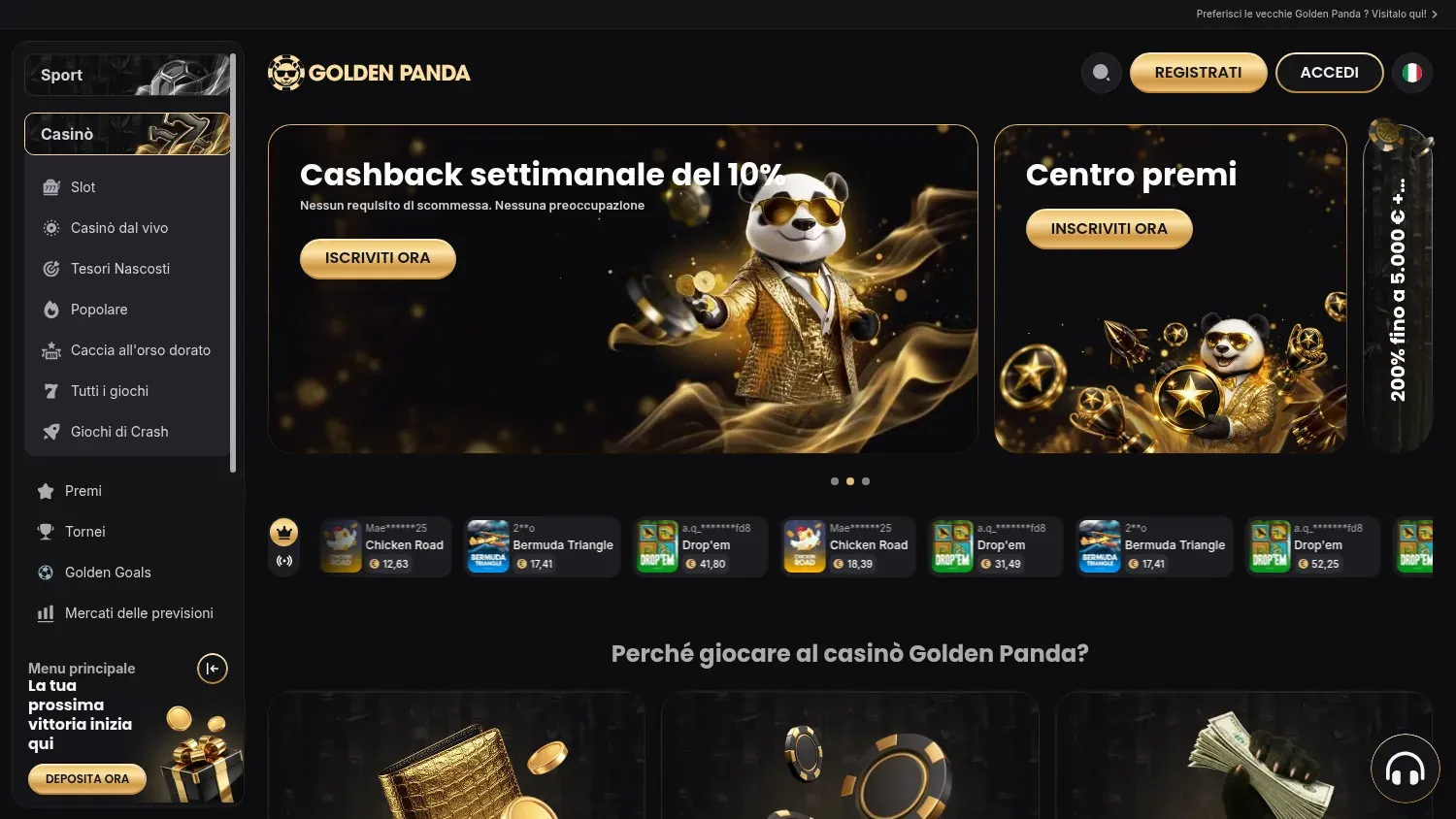 Anteprima di Golden Panda