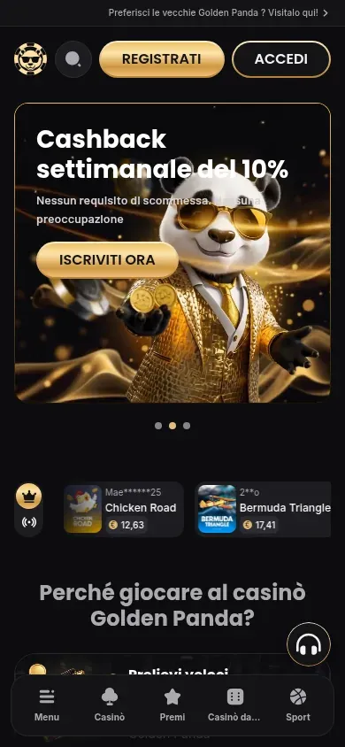 Anteprima mobile di Golden Panda
