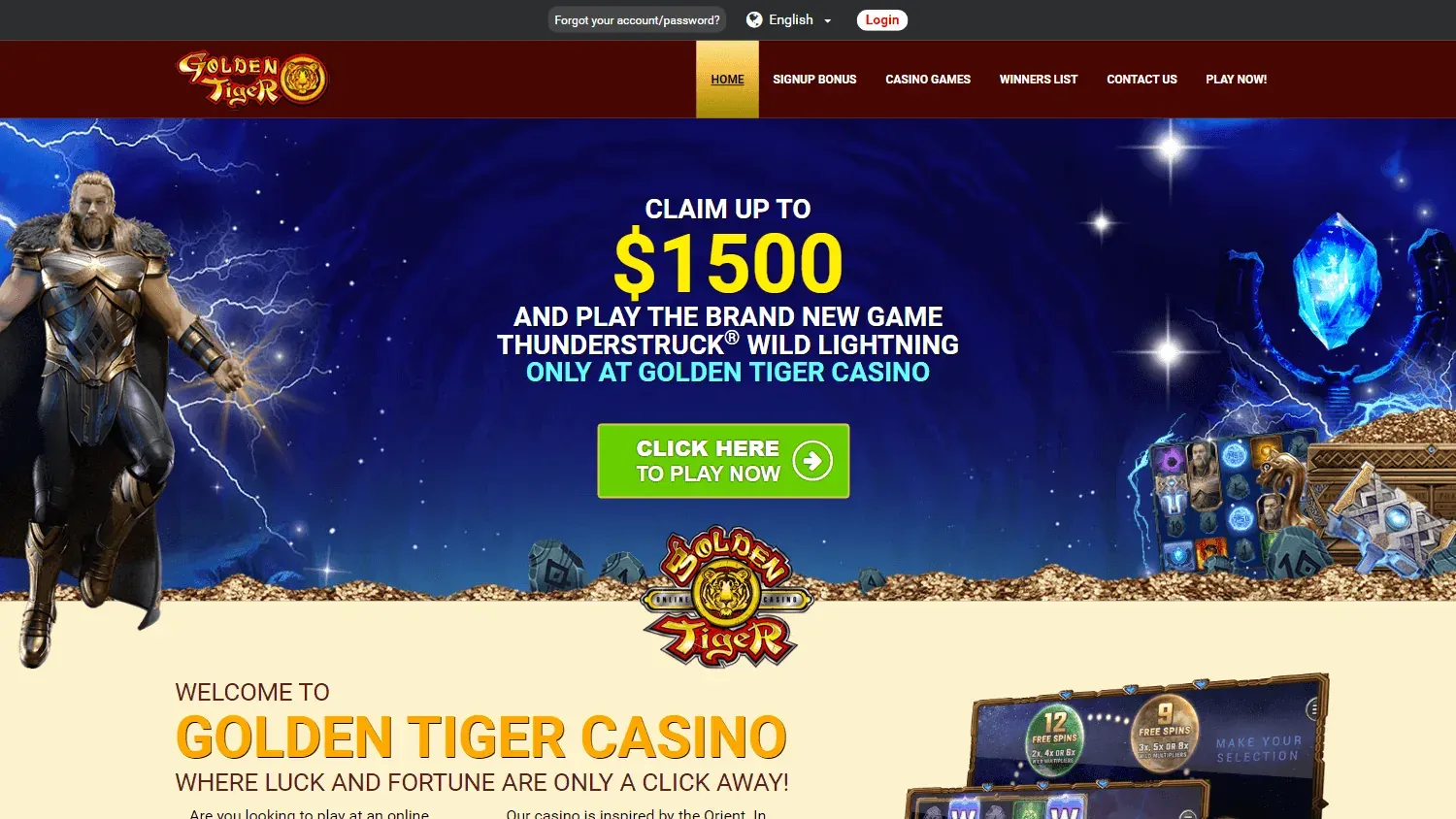 Anteprima di Golden Tiger