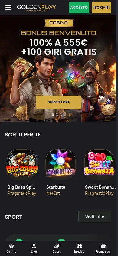 Anteprima mobile di GoldenPlay