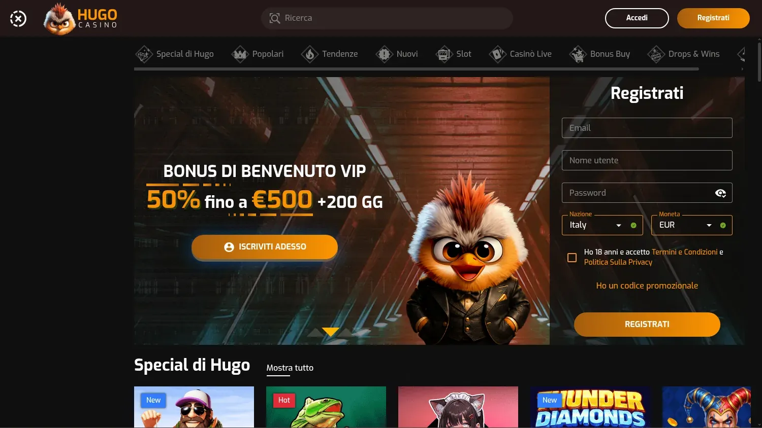 Anteprima di Hugo
