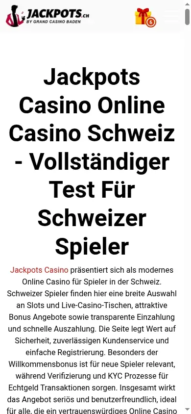 Anteprima mobile di jackpots.ch