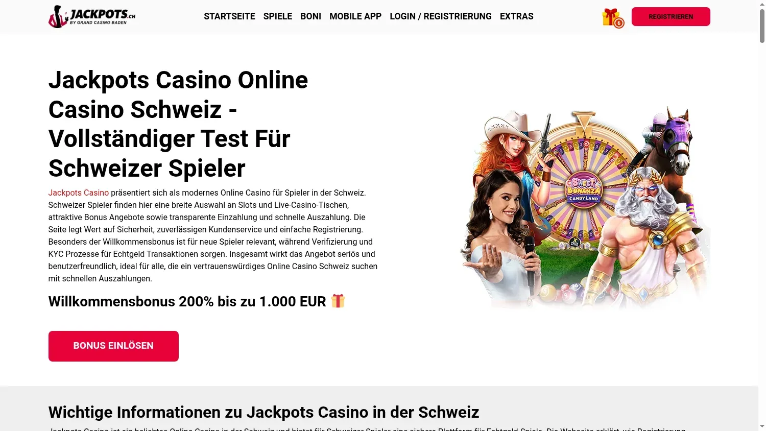 Anteprima di jackpots.ch