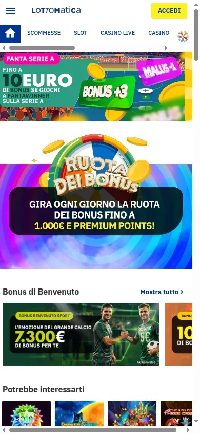 Anteprima mobile di Lottomatica