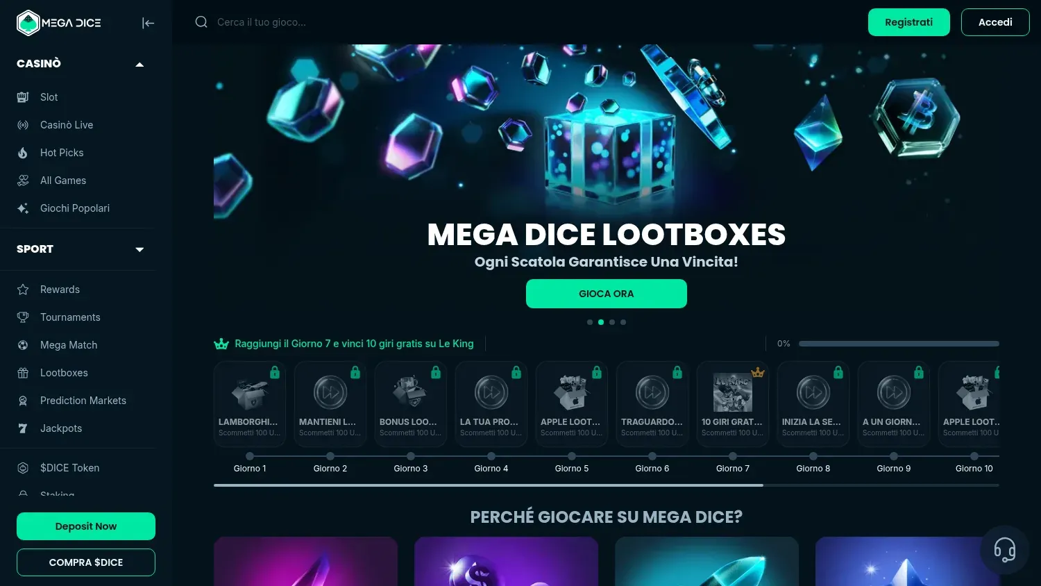 Anteprima di Mega Dice