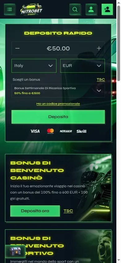 Anteprima mobile di Nitrobet