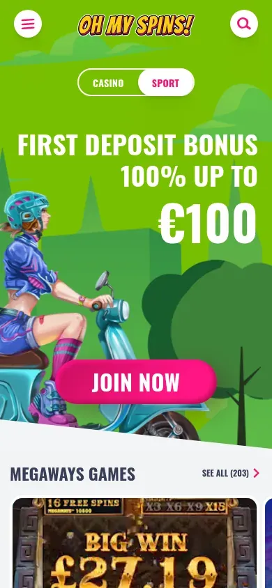 Anteprima mobile di OhMySpins
