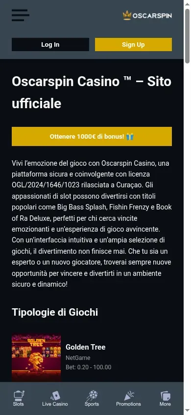 Anteprima mobile di Oscarspin