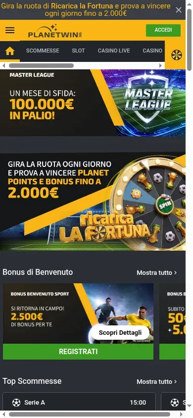 Anteprima mobile di PlanetWin365