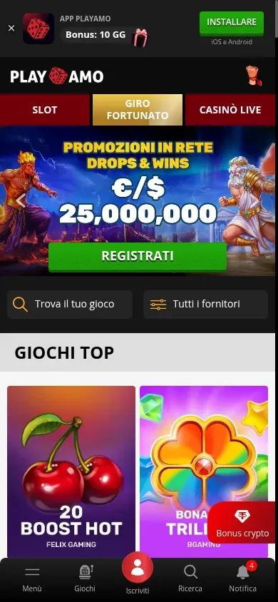 Anteprima mobile di PlayAmo