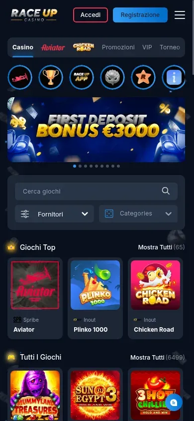 Anteprima mobile di RaceUp