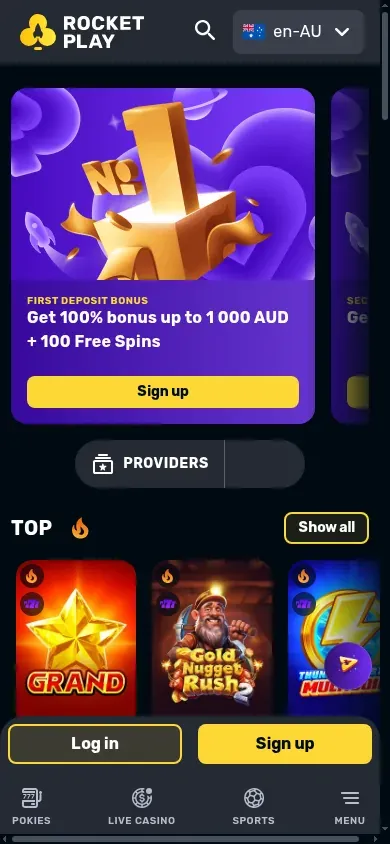 Anteprima mobile di RocketPlay