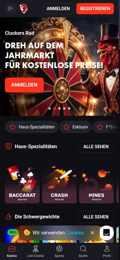 Anteprima mobile di Rooster Bet