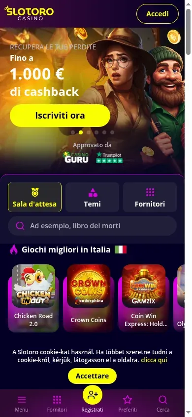 Anteprima mobile di Slotoro