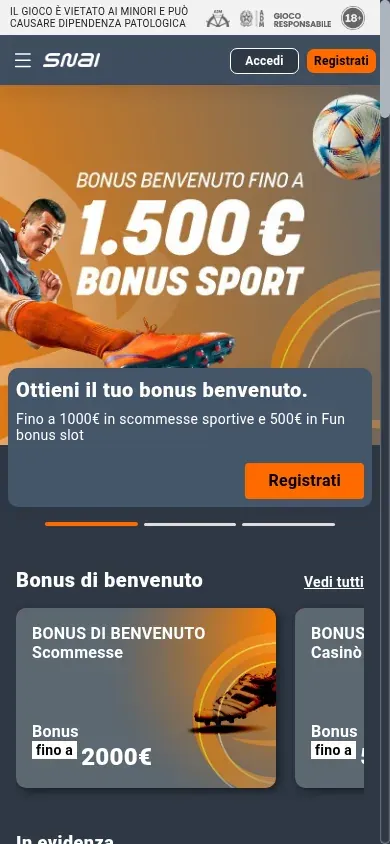 Anteprima mobile di Snai