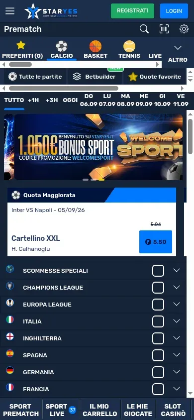 Anteprima mobile di StarYes