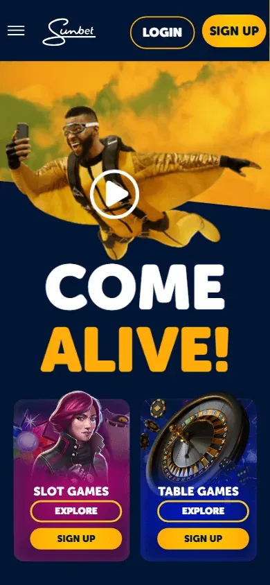Anteprima mobile di SunBet
