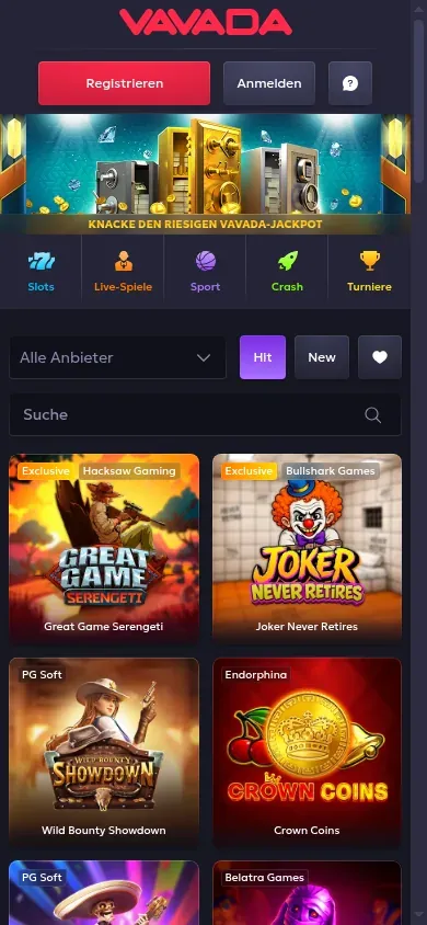 Anteprima mobile di Vavada